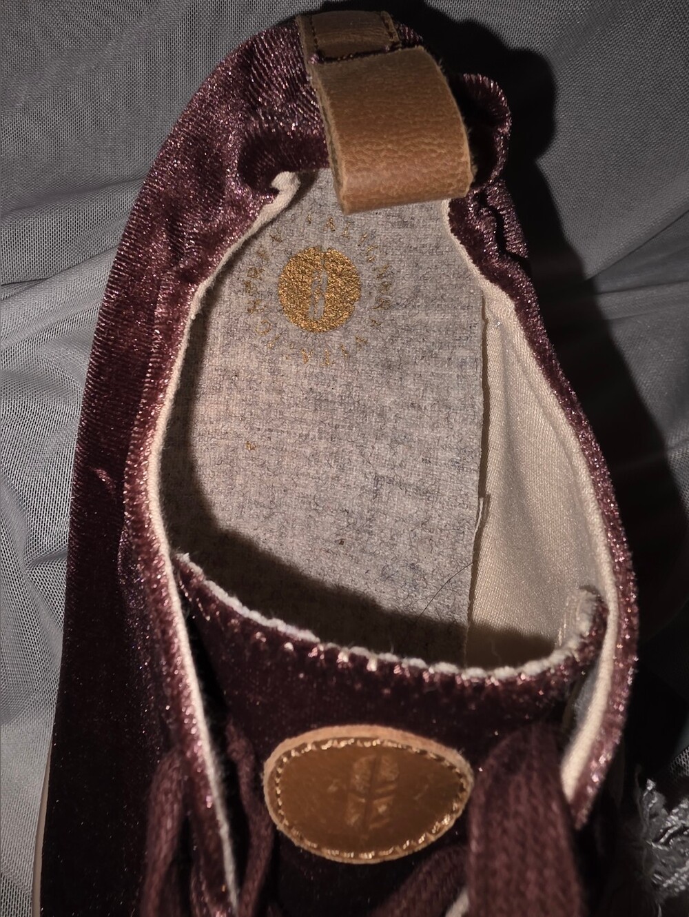 Revitalign Velvet Low-Top Sneakers Grape NEW - Picture 9 of 14